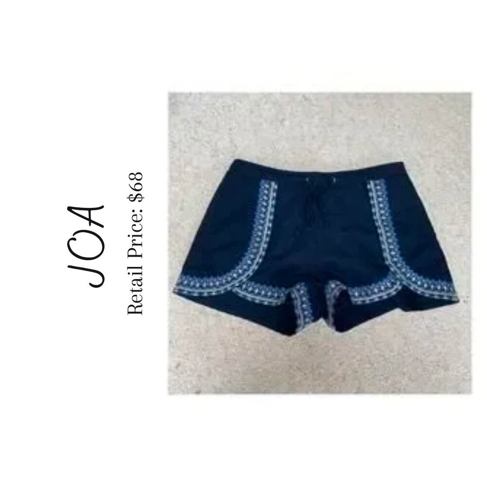 JOA Los Angeles Navy Shorts With Embroidery